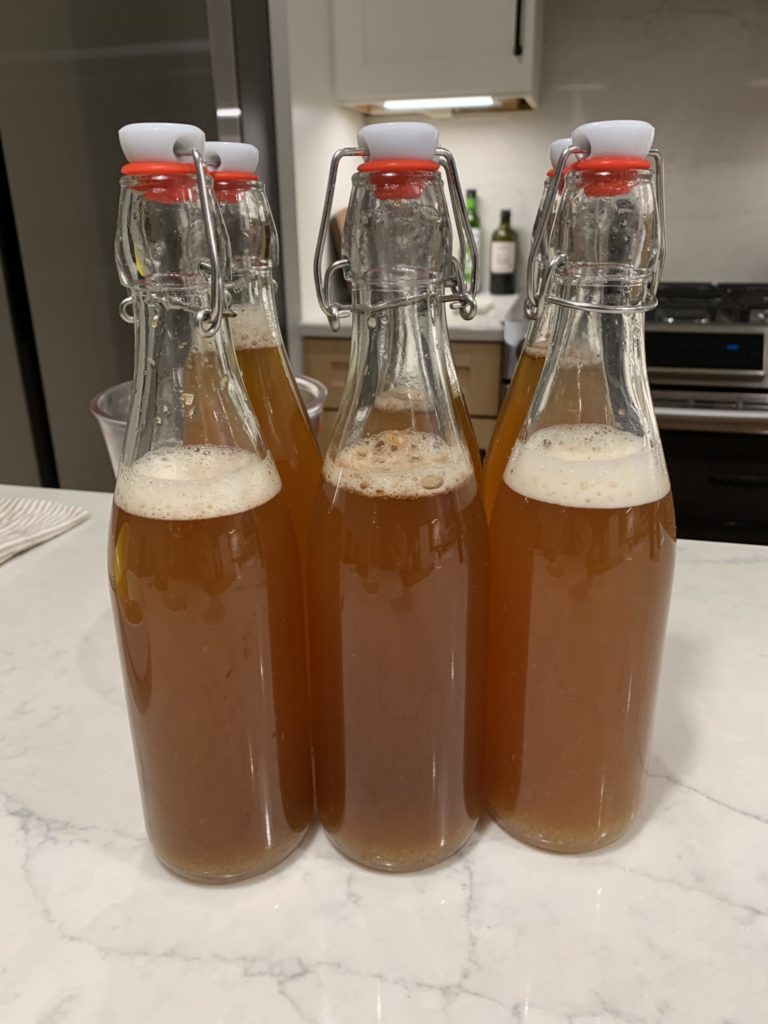 Finished bottled kombucha