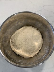 Sourdough ready to be letter folded