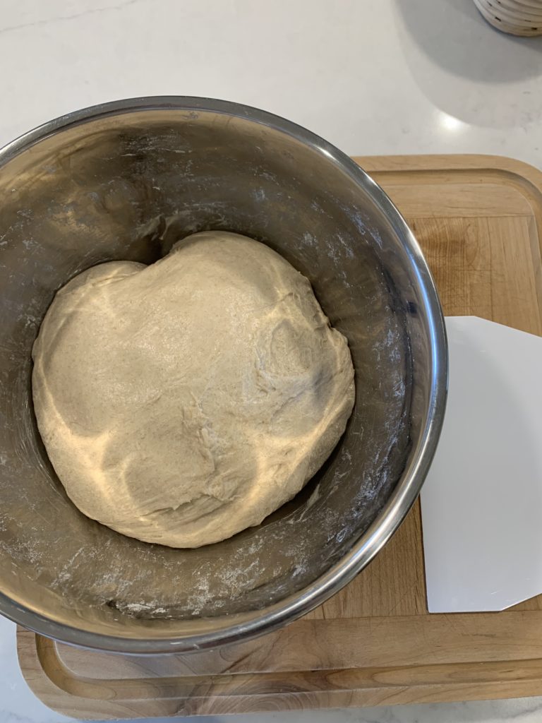 Rested dough ready to be preshaped