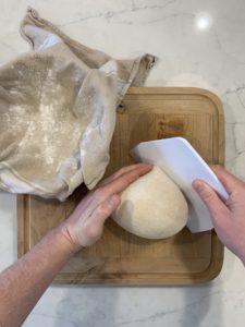 Final shaping the round boule