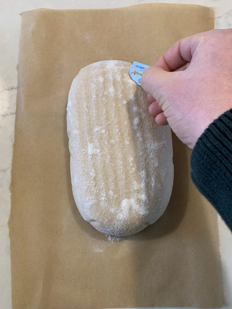 Starting the score on the oval loaf