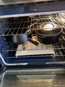 Baking the loaves in the oven